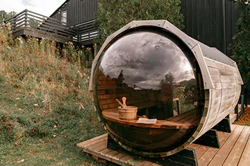 panoramic view sauna in Barrie, ON