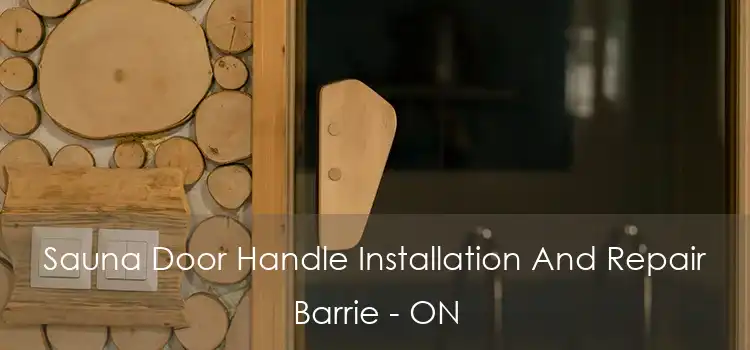  Sauna Door Handle Installation And Repair Barrie - ON