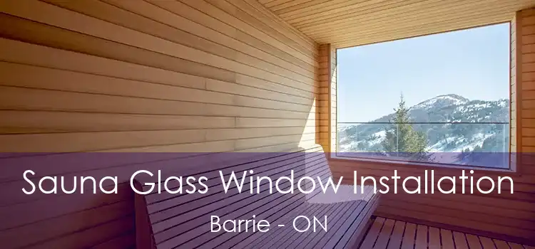  Sauna Glass Window Installation Barrie - ON
